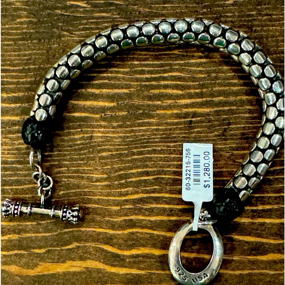 NWT KING BABY STUDIO LEATHER AND STERLING BRACELET